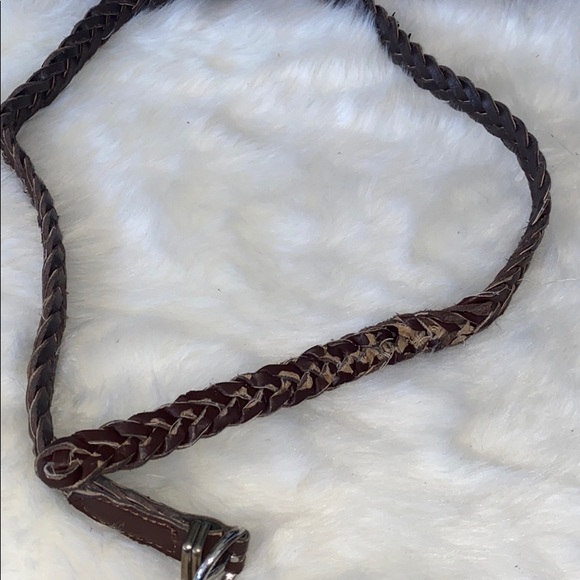Garage Brown faux leather braided belt - Picture 4 of 4